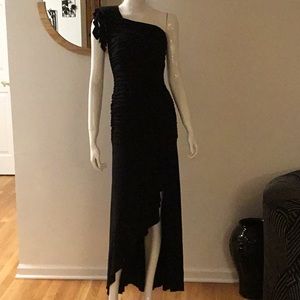 Jessica McClintock Long Black Cocktail Dress